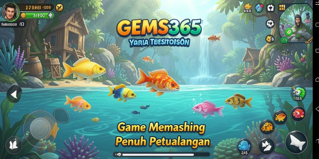 Tangkapan ikan besar dalam gameplay GEMS365 yang seru.