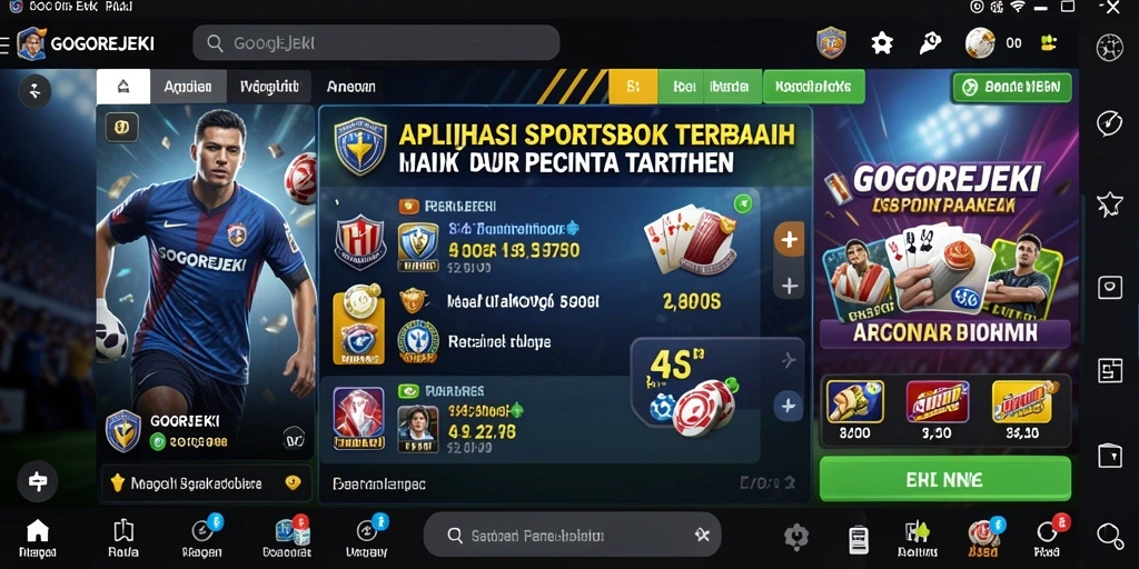 Tampilan gameplay menarik dari aplikasi GOGOREJEKI untuk sportsbook.
