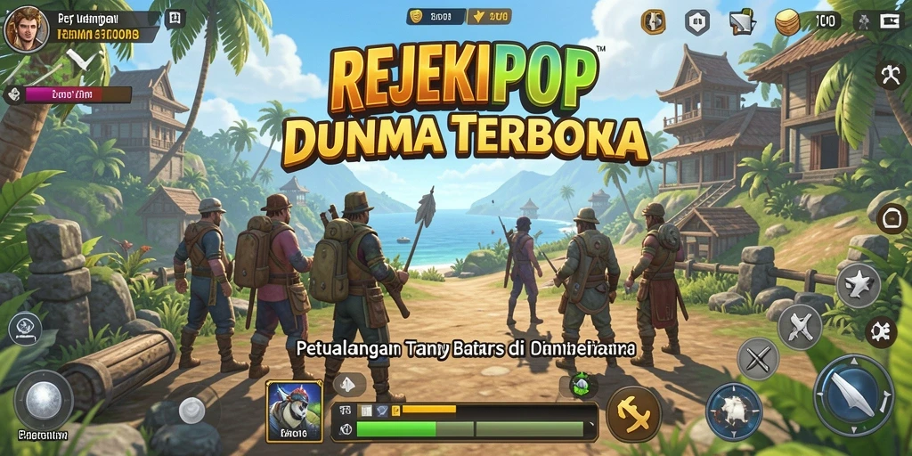Screenshot dari gameplay <strong>REJEKIPOP</strong> yang menampilkan eksplorasi dunia terbuka.