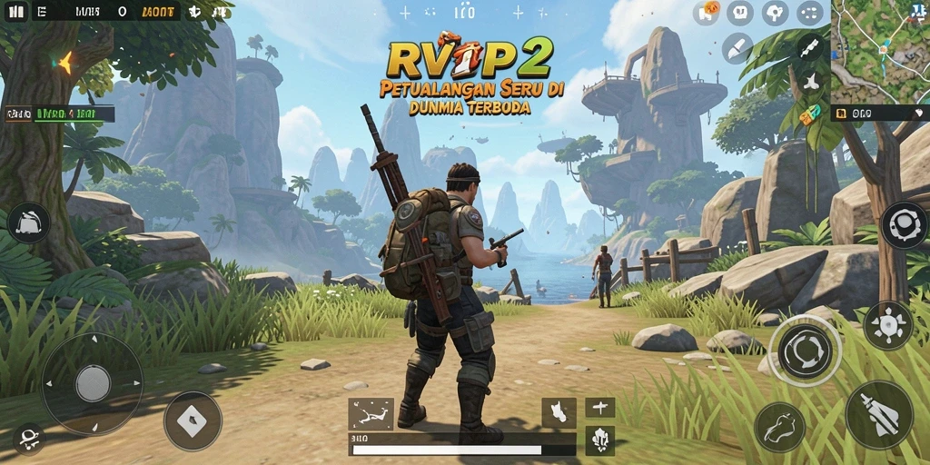 Tampilan gameplay seru di dunia terbuka RVIP2.