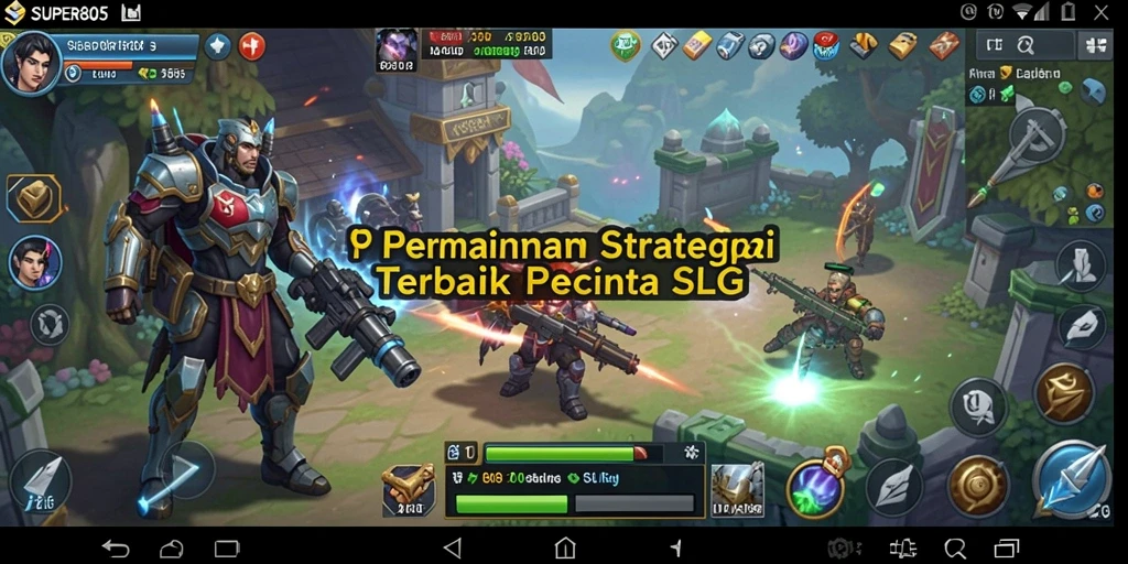 Tangkapan layar gameplay SUPER805 menampilkan aksi strategis yang seru.
