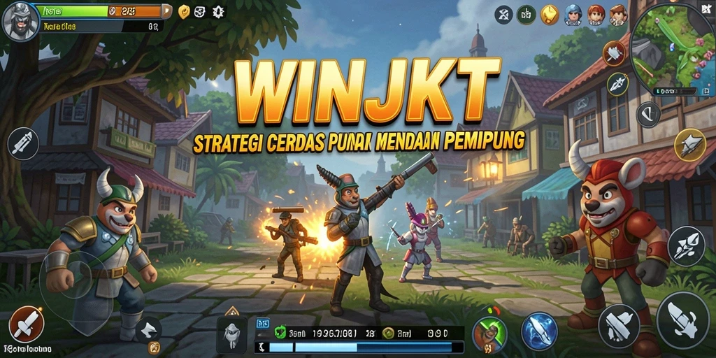 Tampilan gameplay WINJKT yang menarik dengan dinamika strategi yang mendalam.